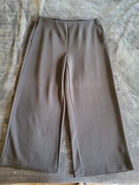 Lane Bryant Black Wide Leg Pull On Dress Slacks